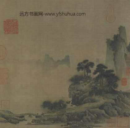 阎次于 山村归骑图.jpg