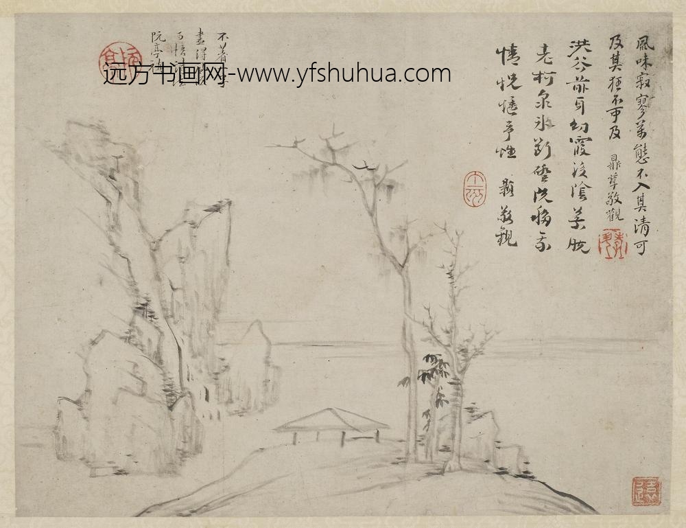 陆远_仿倪瓒山水图