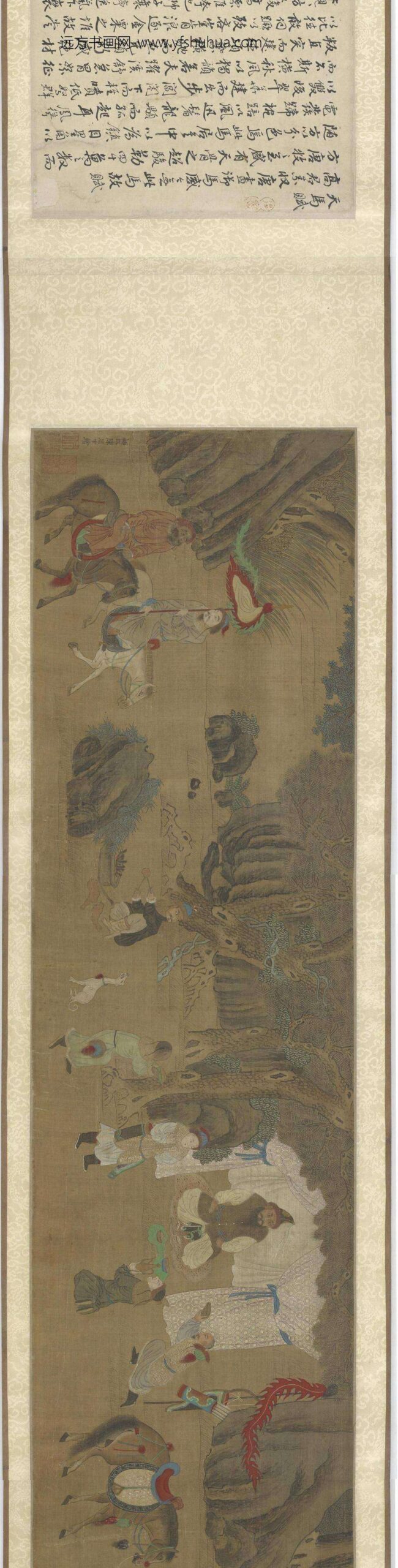 陈居中_胡人猎骑图卷_
