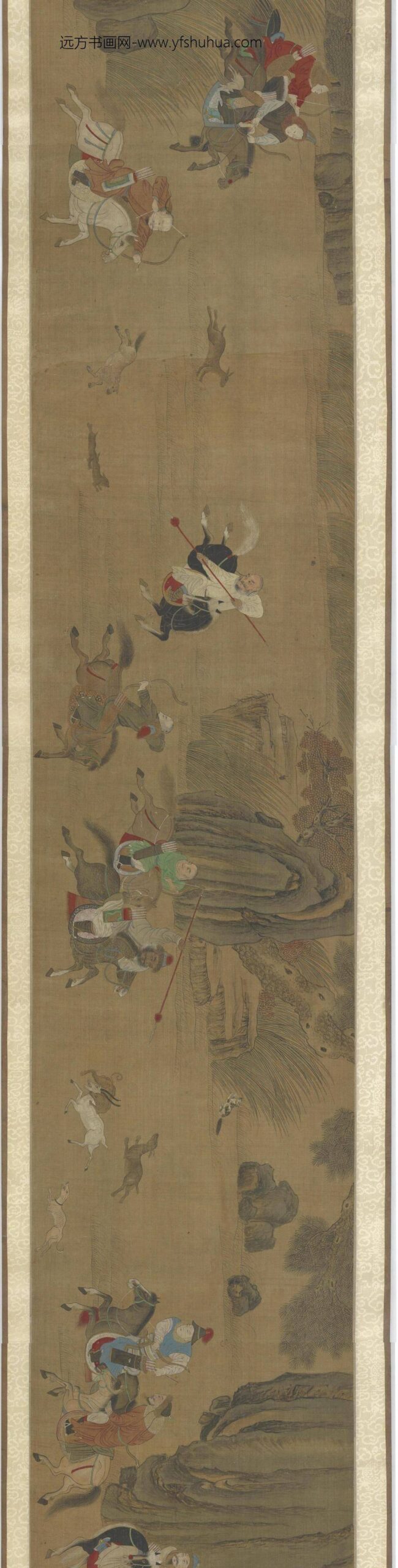 陈居中_胡人猎骑图卷_