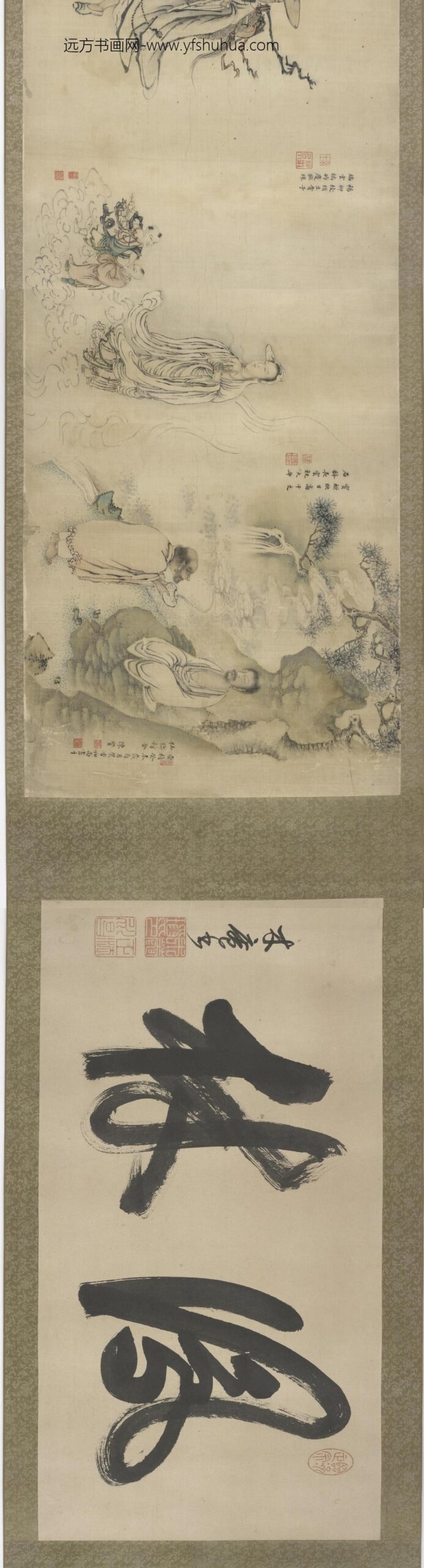 陈贤_二十四诸天图卷_