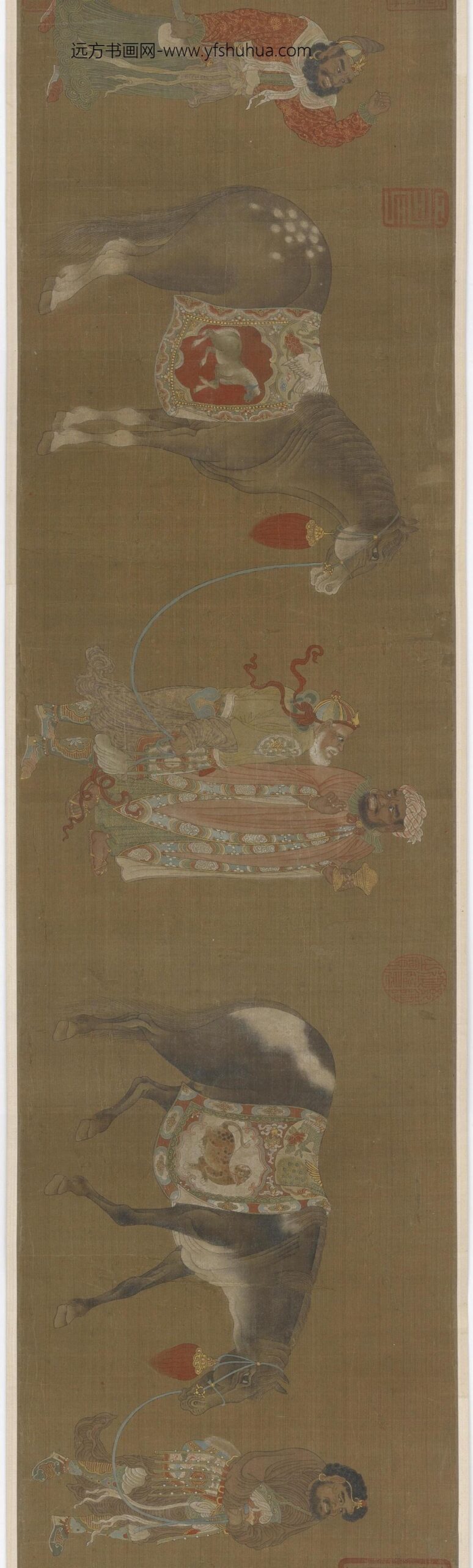 韩干_胡人呈马图卷_