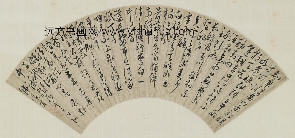 韩道亨_草书饮中八仙歌扇面