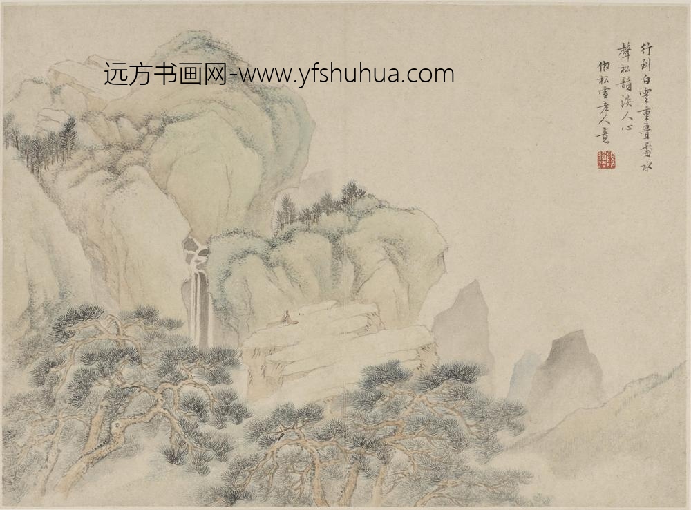 顾逵_仿赵孟頫白云松涛图