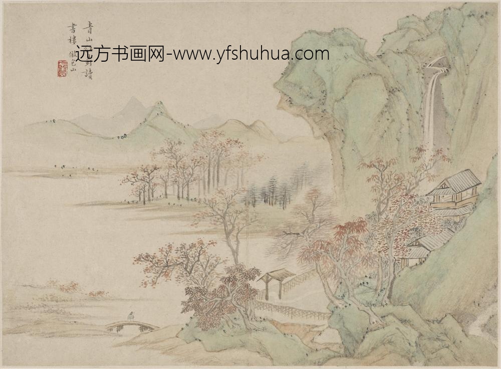 顾逵_仿陆治青山红树图