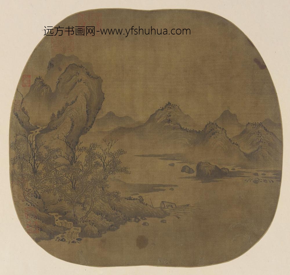 飞瀑流泉远山图