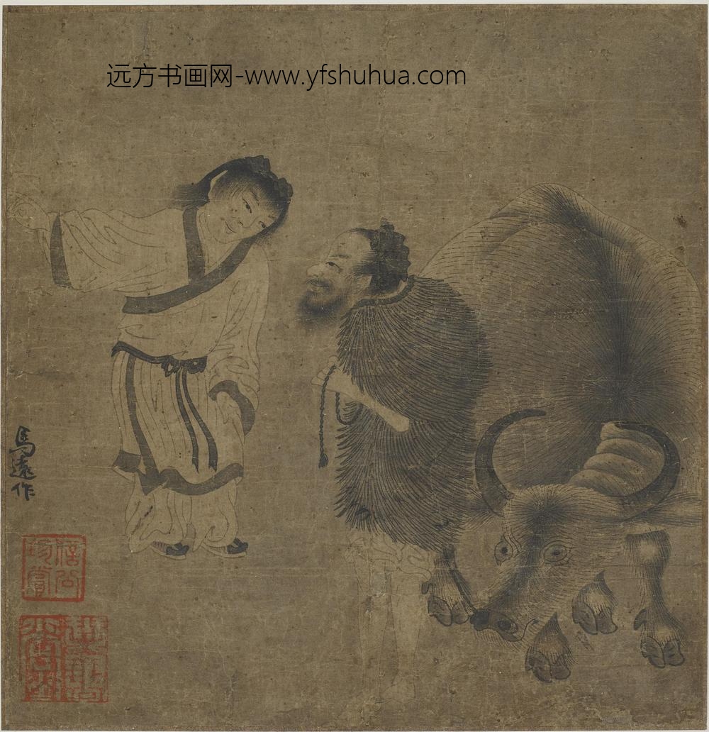 马远_二士牧牛图