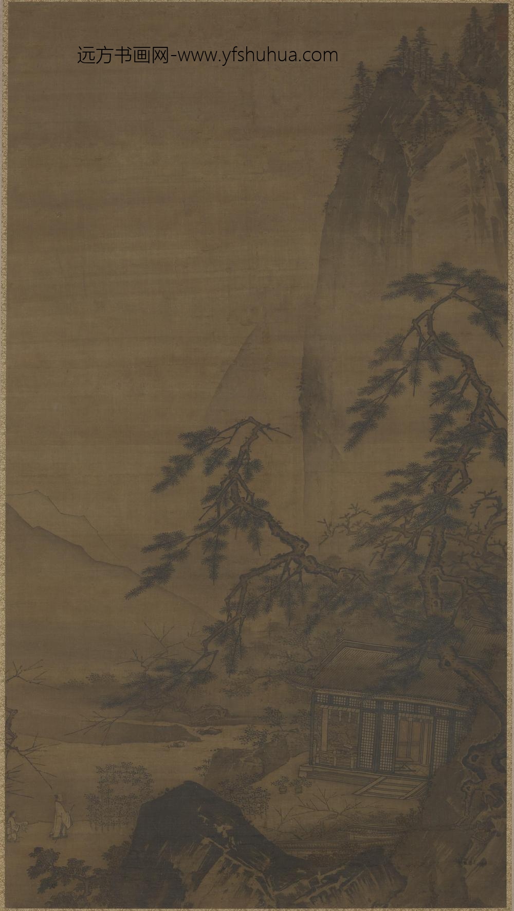马远_山居读书图