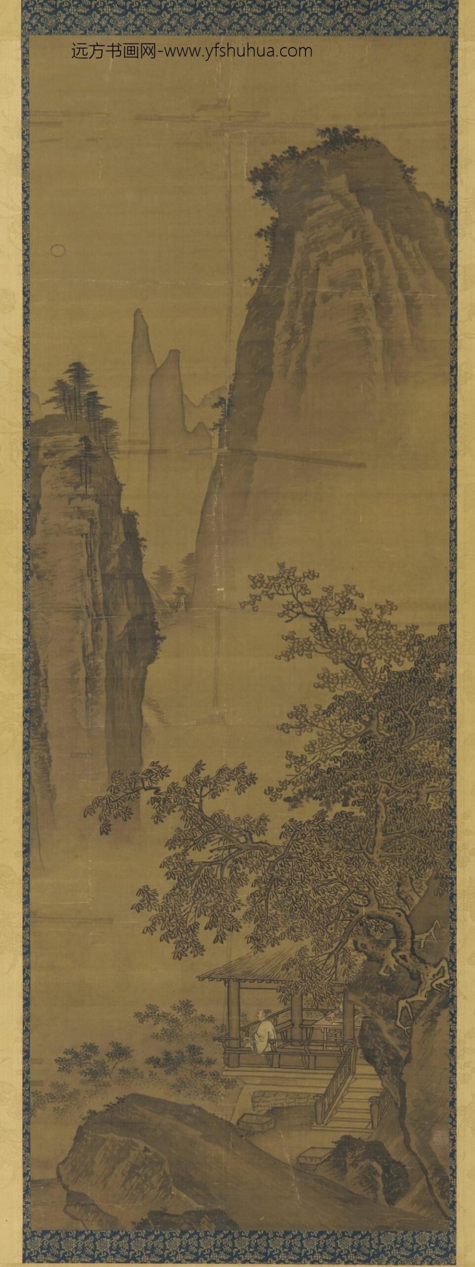 马远_山间月榭图