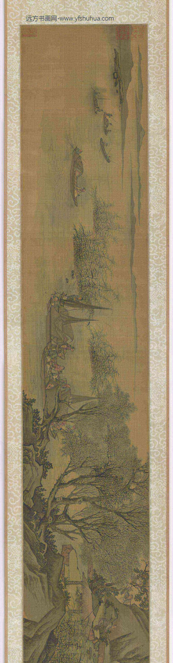 马远_江村渔牧图卷_