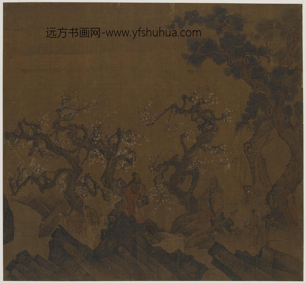 马远_赏梅文士图