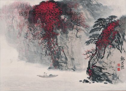 魏紫熙 独舟游江图轴.jpg