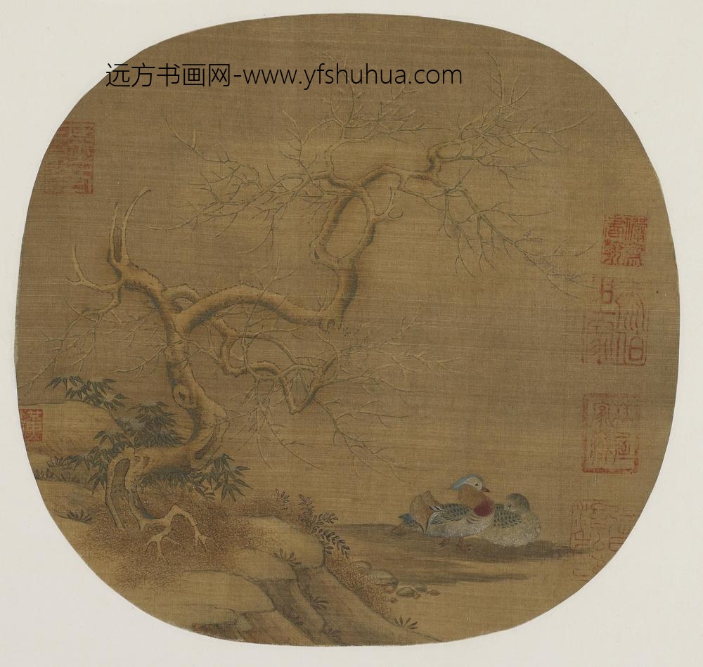 黄筌（荃）_水岸鸳鸯树木图