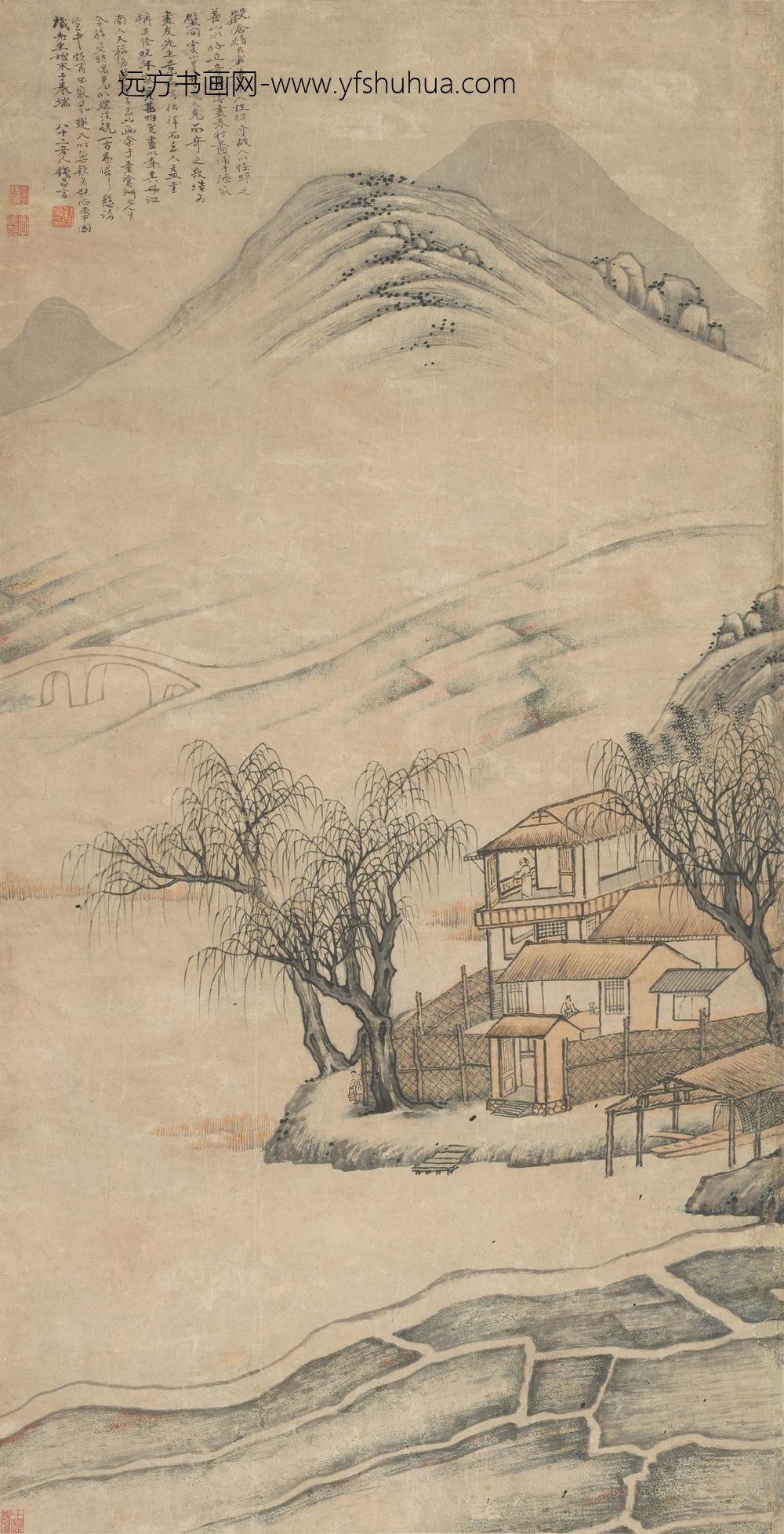 严载_田家风趣图轴