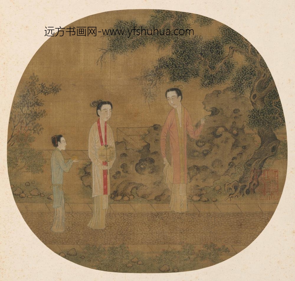 佚名_仕女团扇