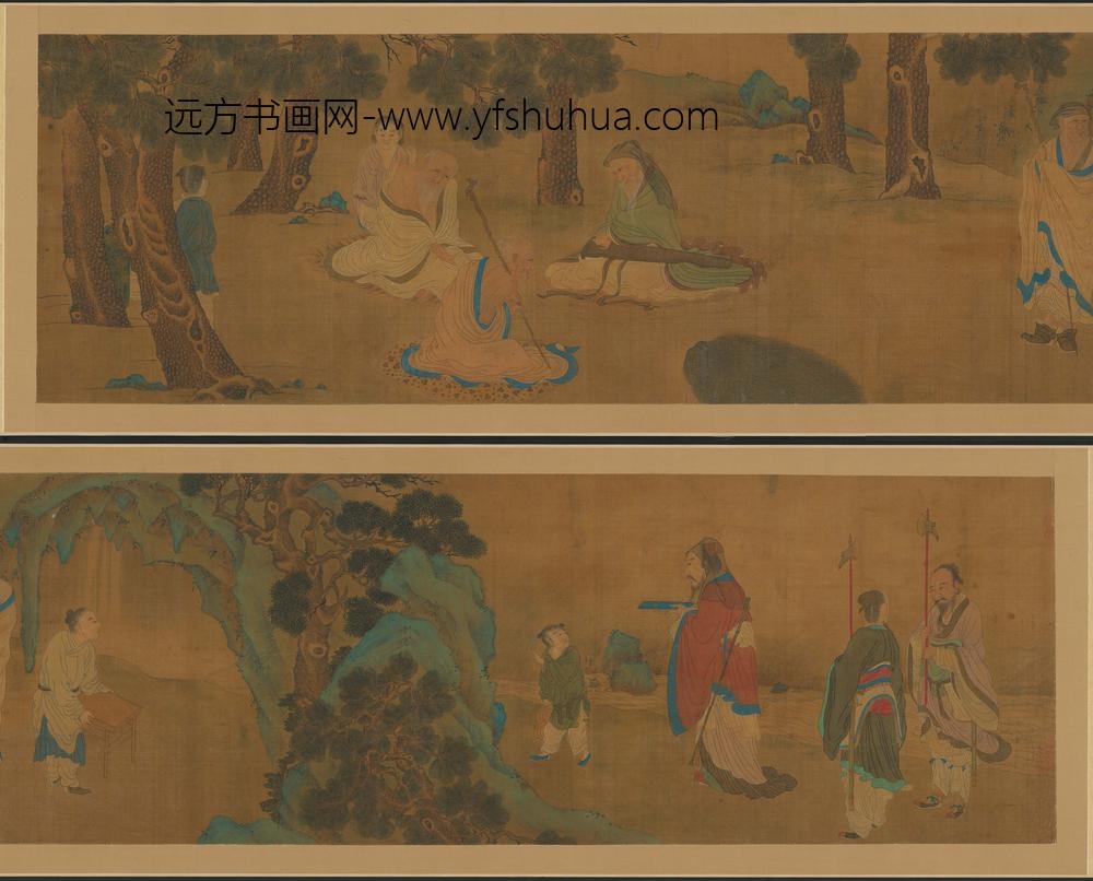 佚名_图卷商山四皓卷_