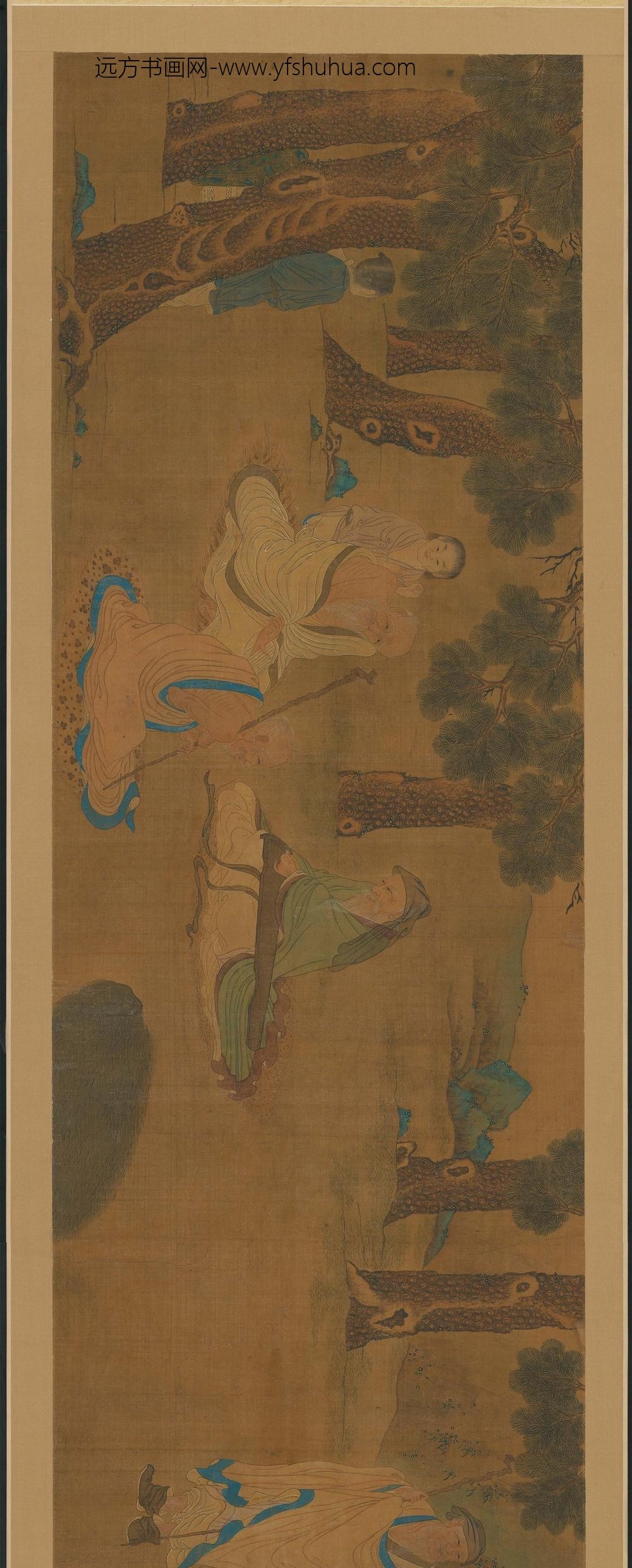 佚名_图卷商山四皓卷__