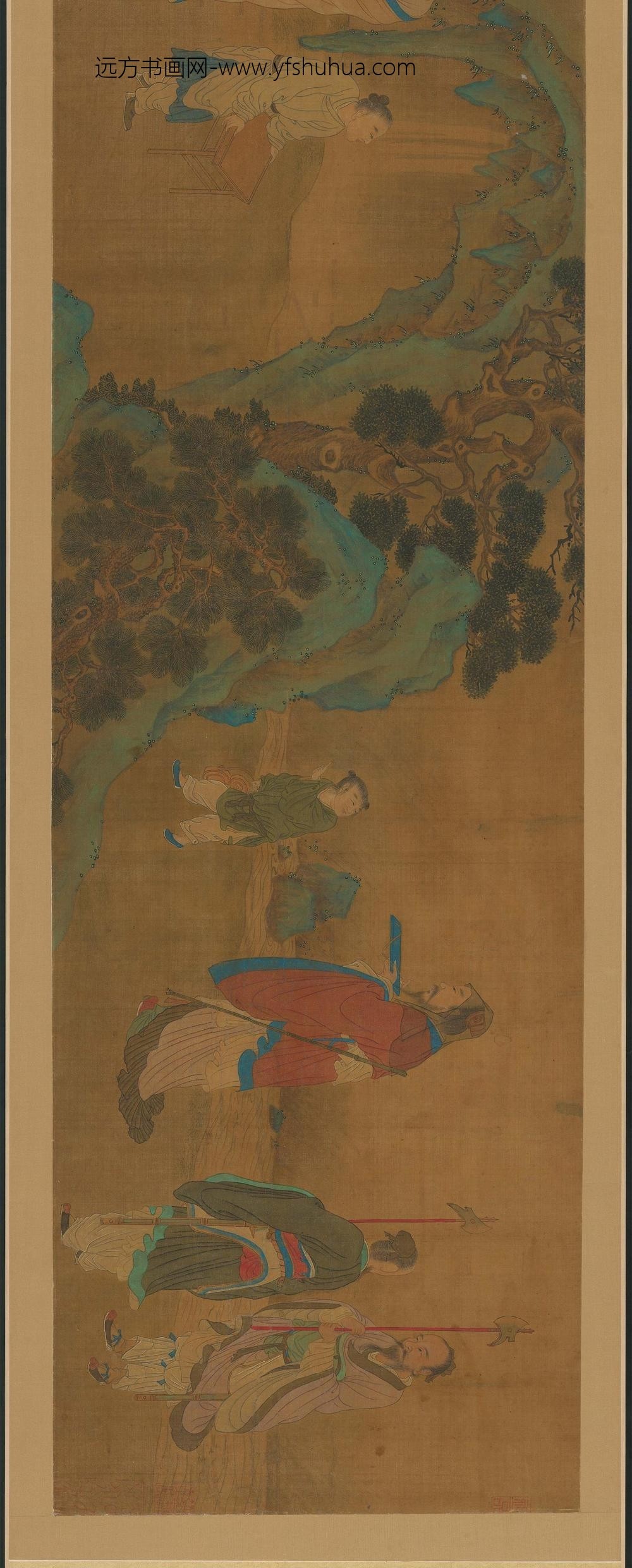 佚名_图卷商山四皓卷__