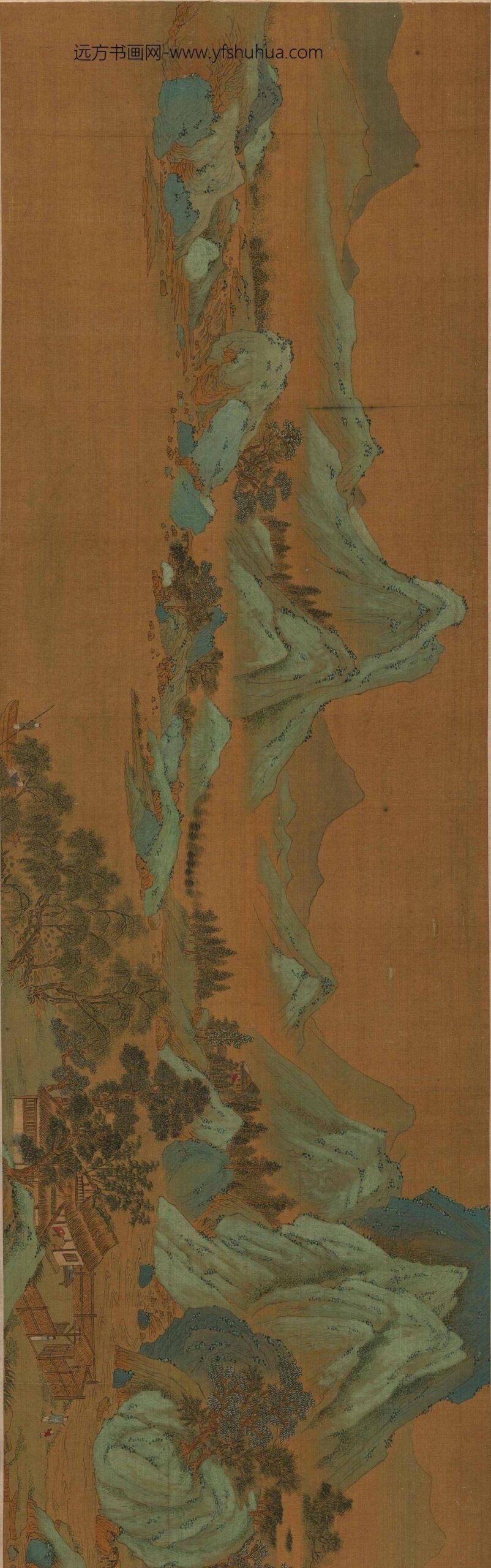 佚名_图卷园林景色_