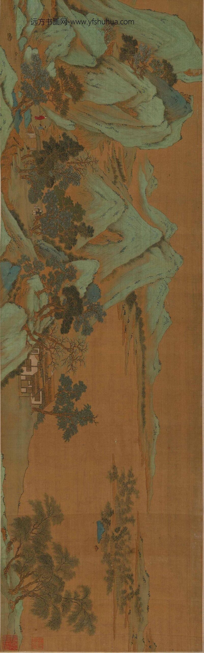 佚名_图卷园林景色_