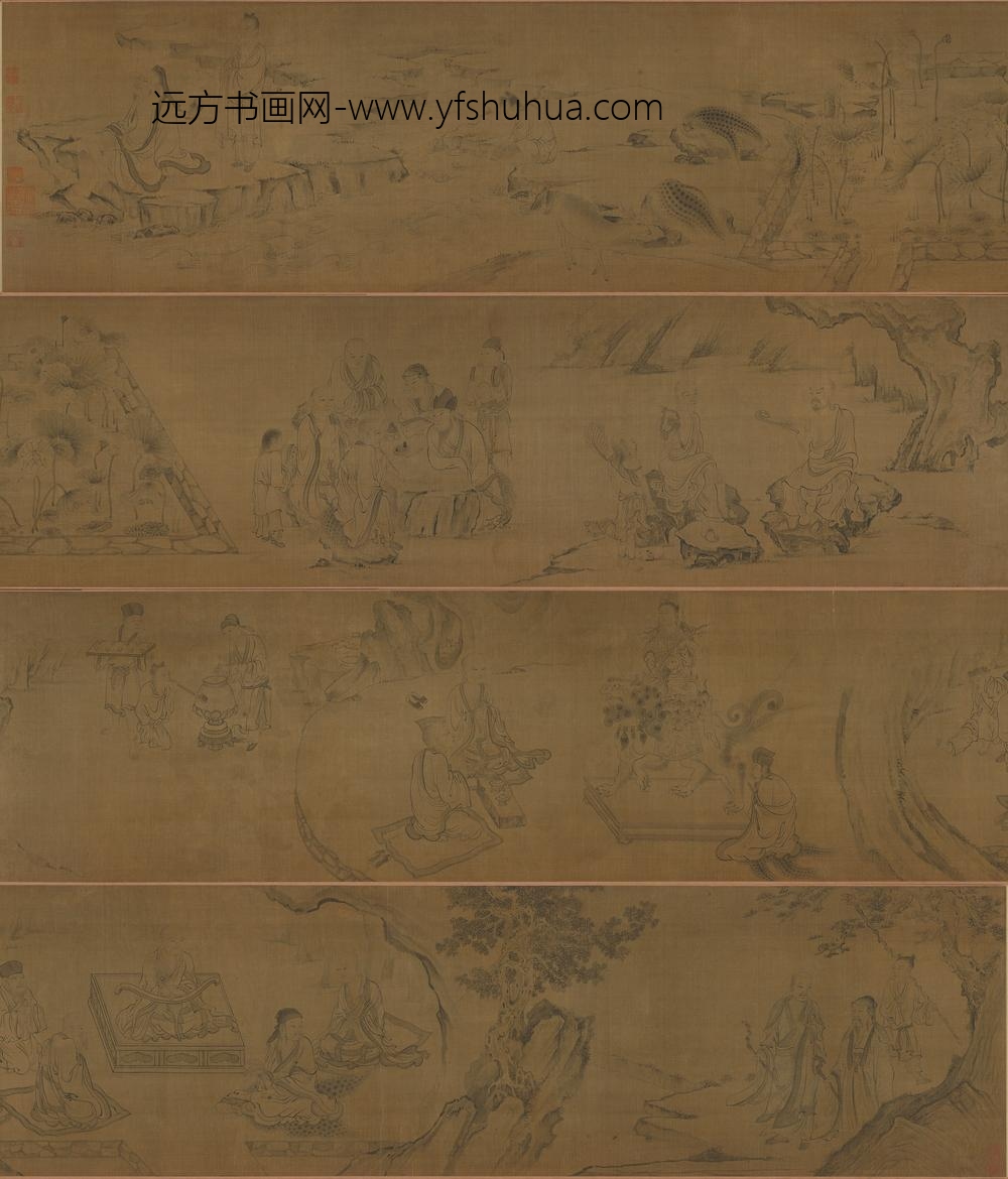 佚名_图卷慧远莲社