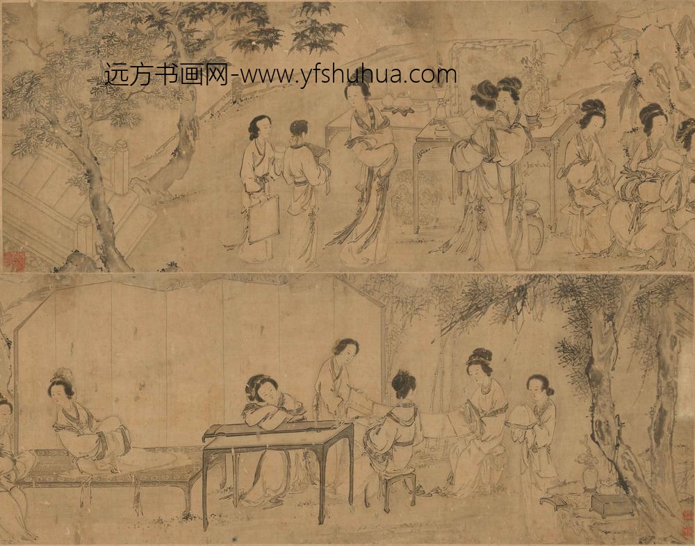 佚名_图卷美人卷_