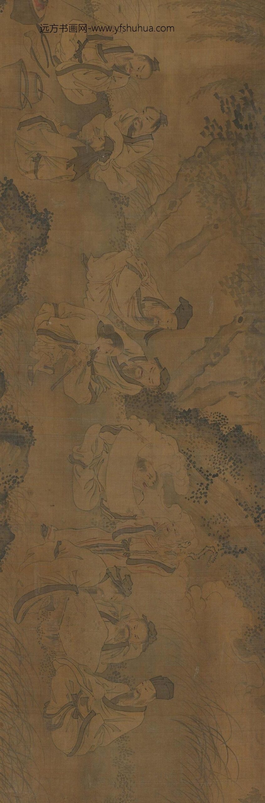 佚名_图卷道士炼丹_