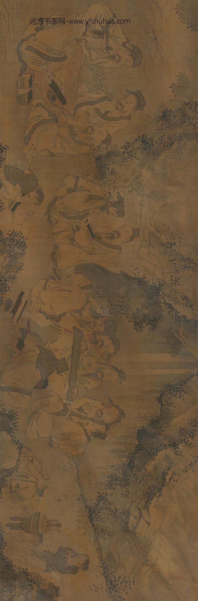 佚名_图卷道士炼丹_