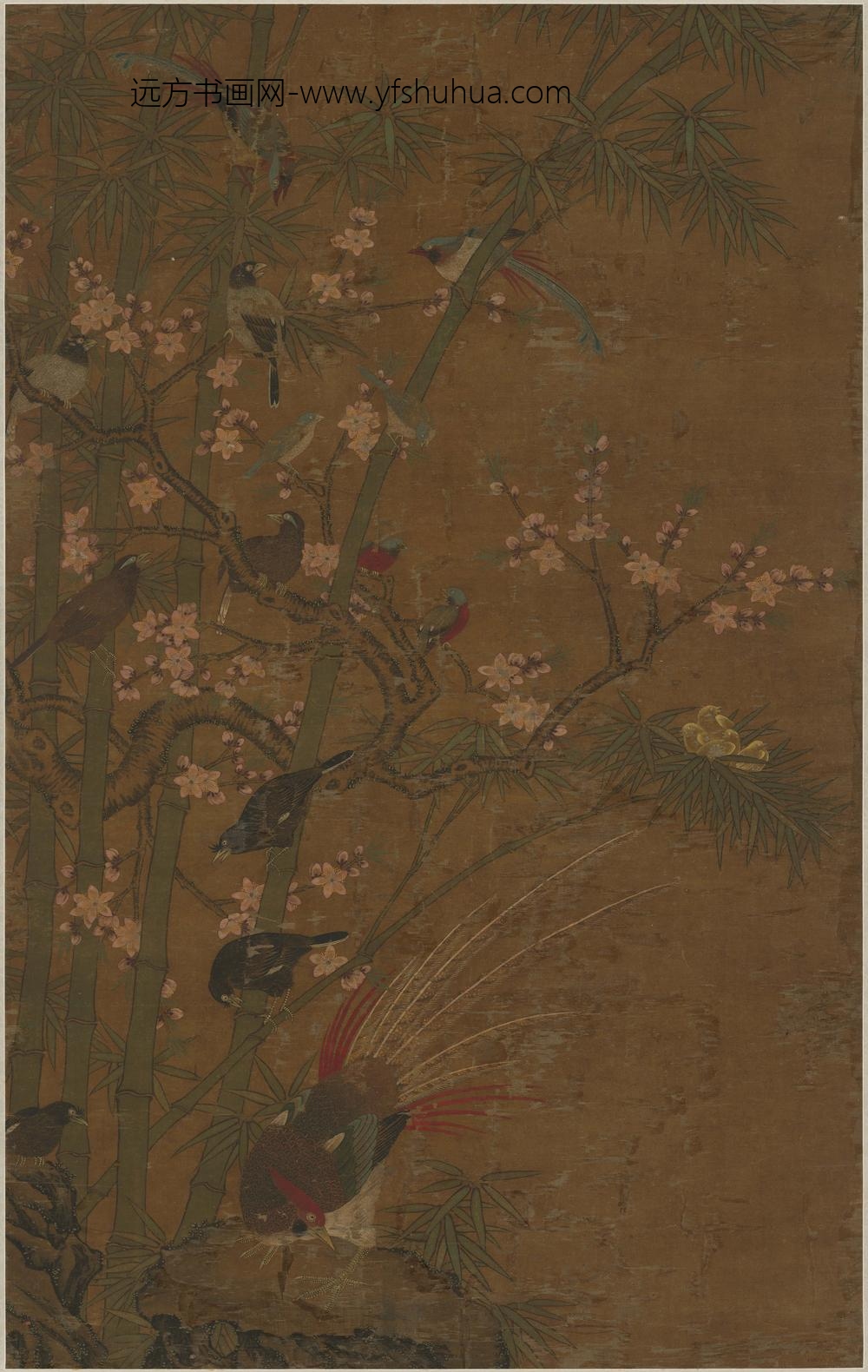 佚名_明代宫廷花鸟立轴