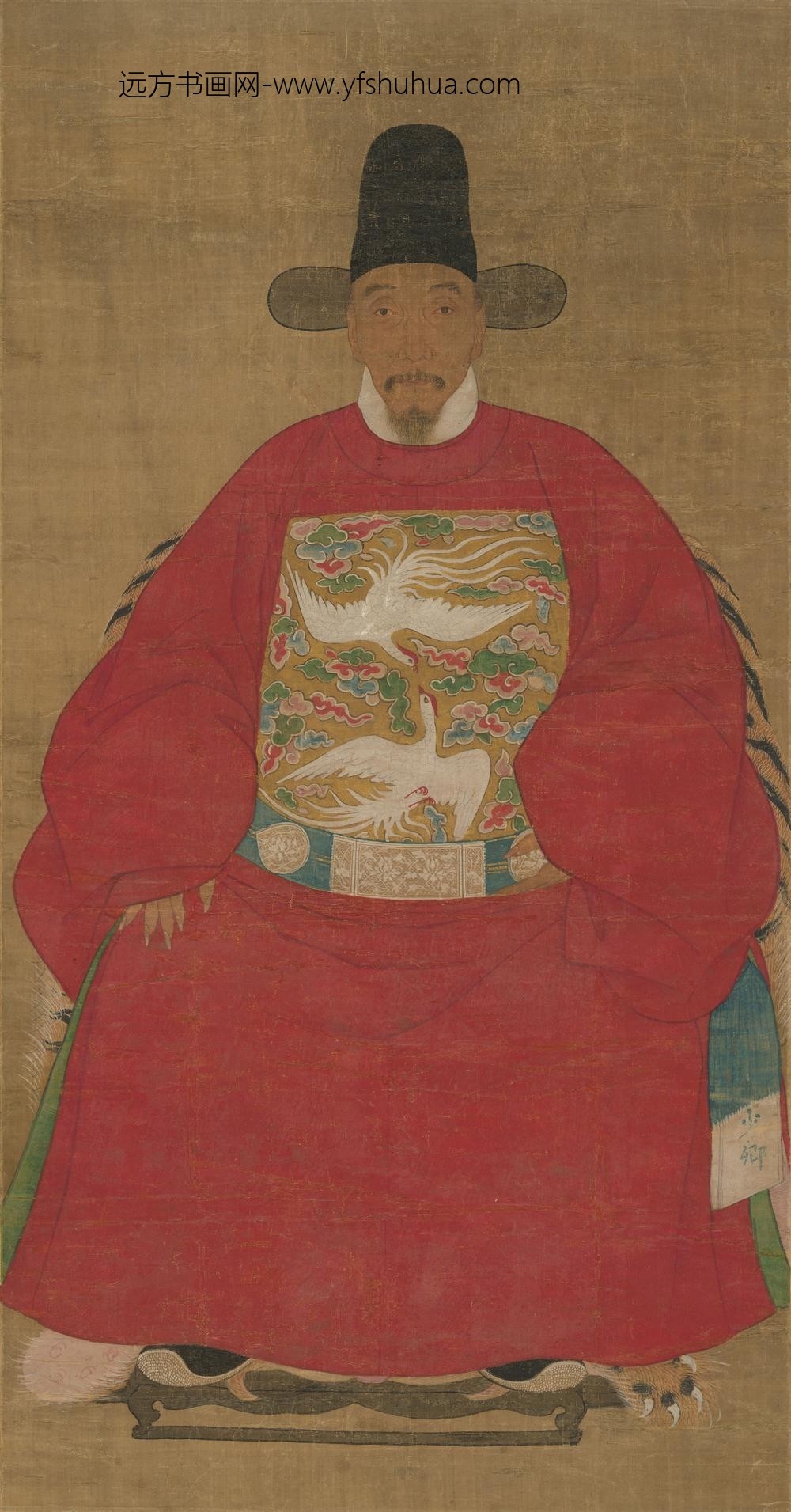 佚名_肖像画明代少卿像轴