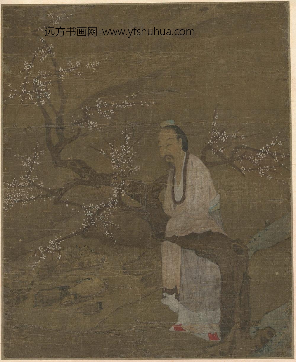 佚名_赏梅图轴