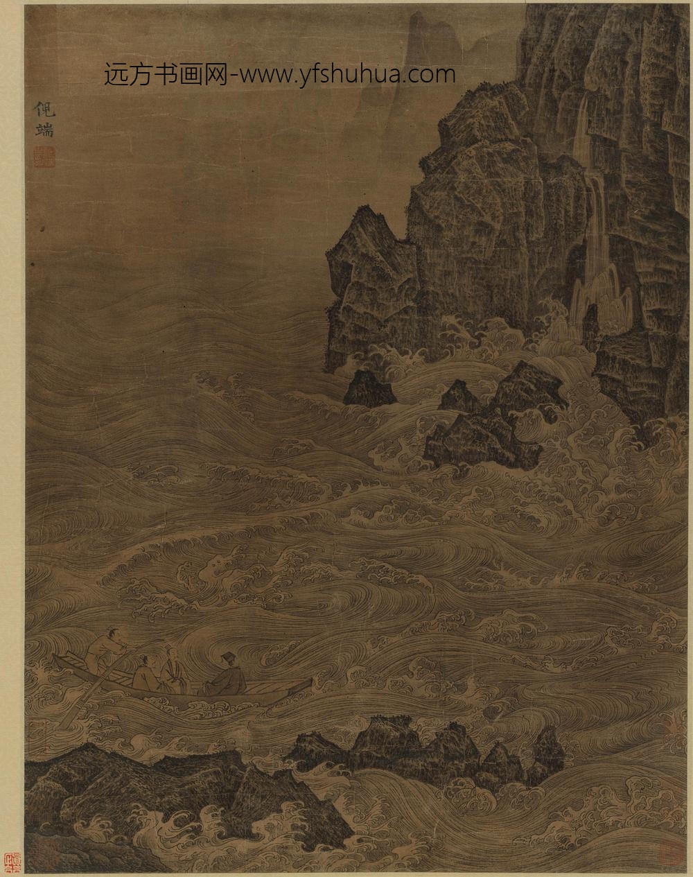 倪端_苏东坡赤壁图立轴