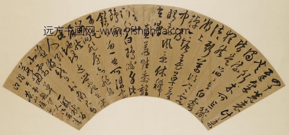 吴兖_为服于弟题伊人所扇面