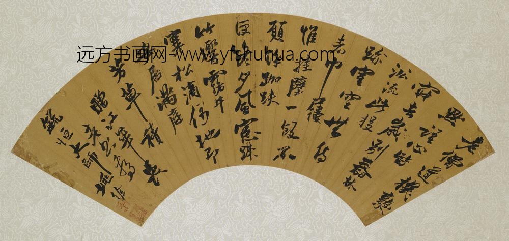 姚佺_行书五言诗扇面