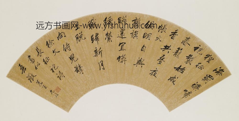 姚允在_徐文长征袍诗扇面