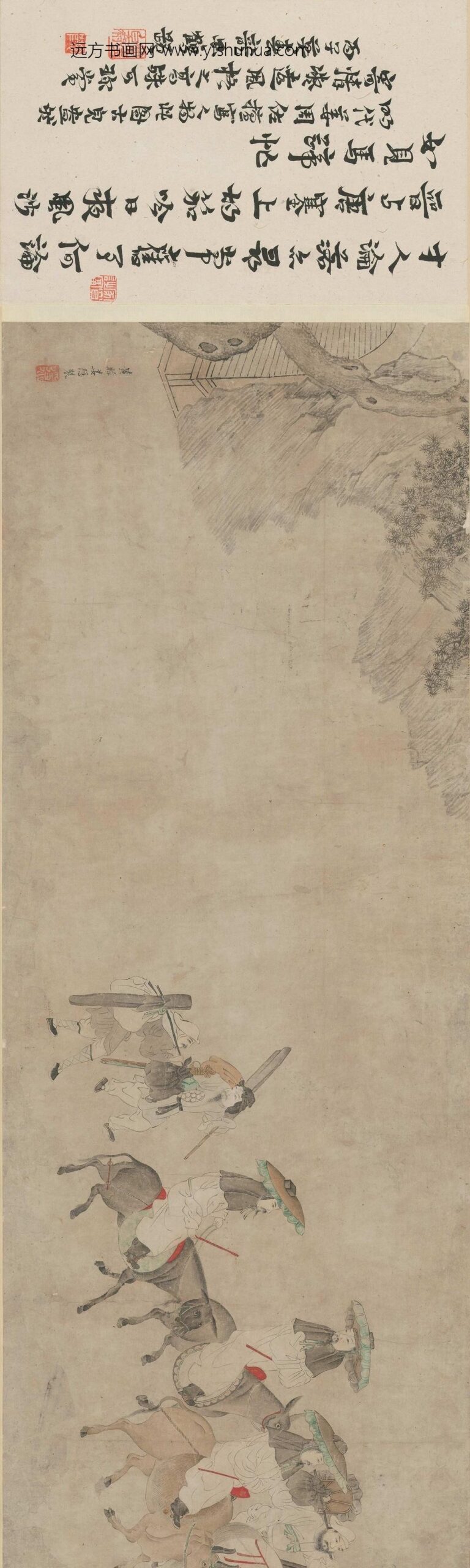 姜隐_七子出关图卷_