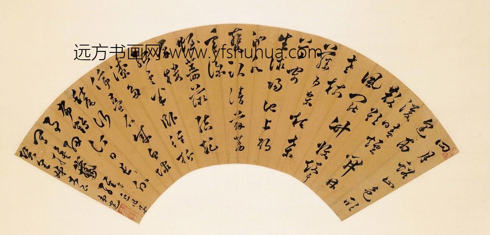 师建_五律二首扇面