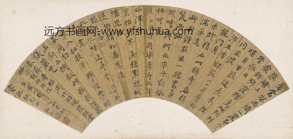 弘仁（渐江）_黄山杂诗四首扇面