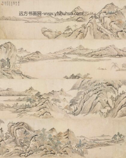 张一鹄 拟黄公望秋山夕照图卷.jpg