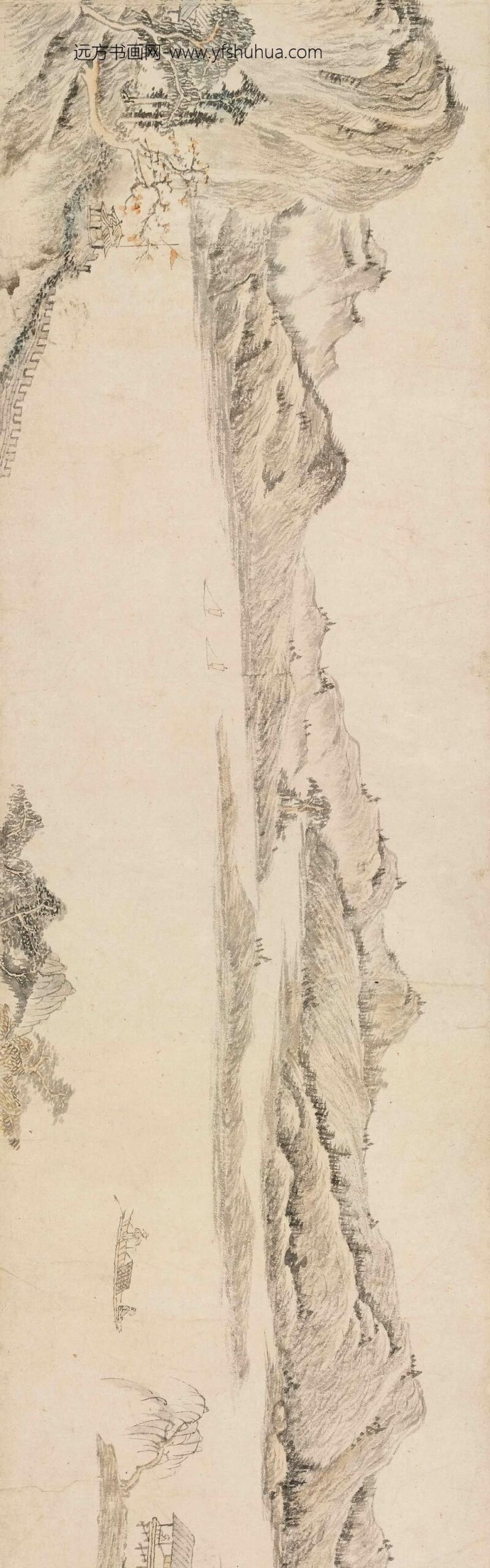 张一鹄_拟黄公望秋山夕照图卷_