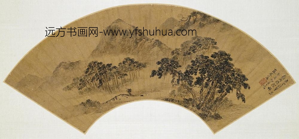 张凤仪_春云积雨图扇面