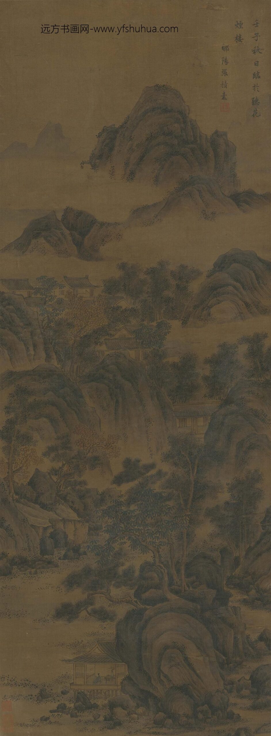 张积素_溪阁幽居立轴