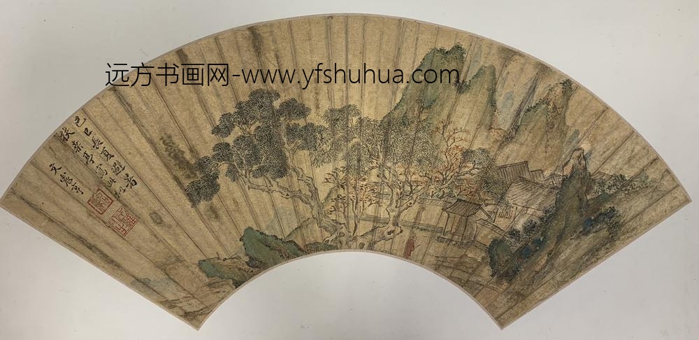 文震亨_长夏避暑图扇面