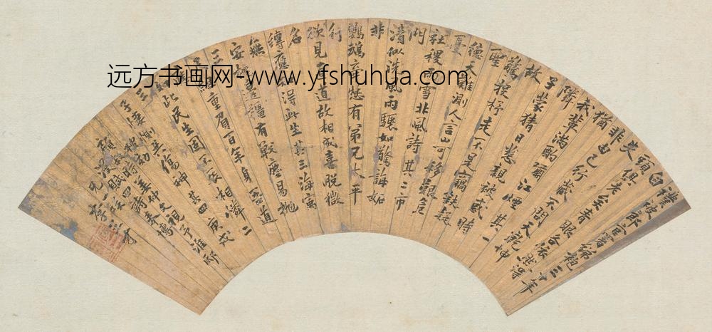 李三才_五律四首扇面