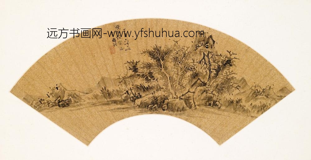 李国祯_山水扇面