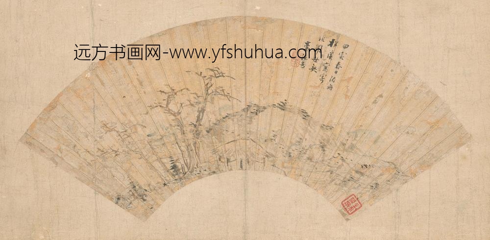 李流芳_泊舟松溪扇面