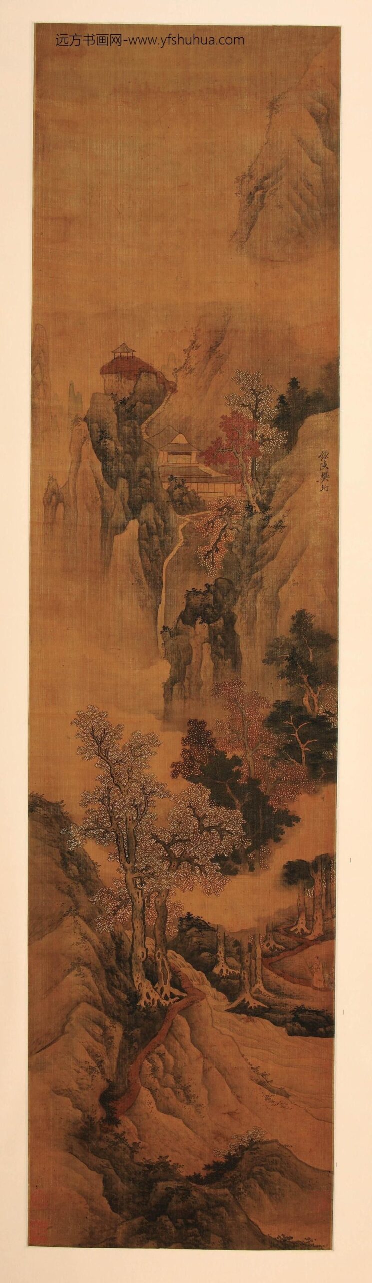 樊圻_秋山观瀑图
