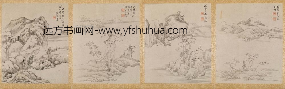 毛际可_拟明诸家山水册_