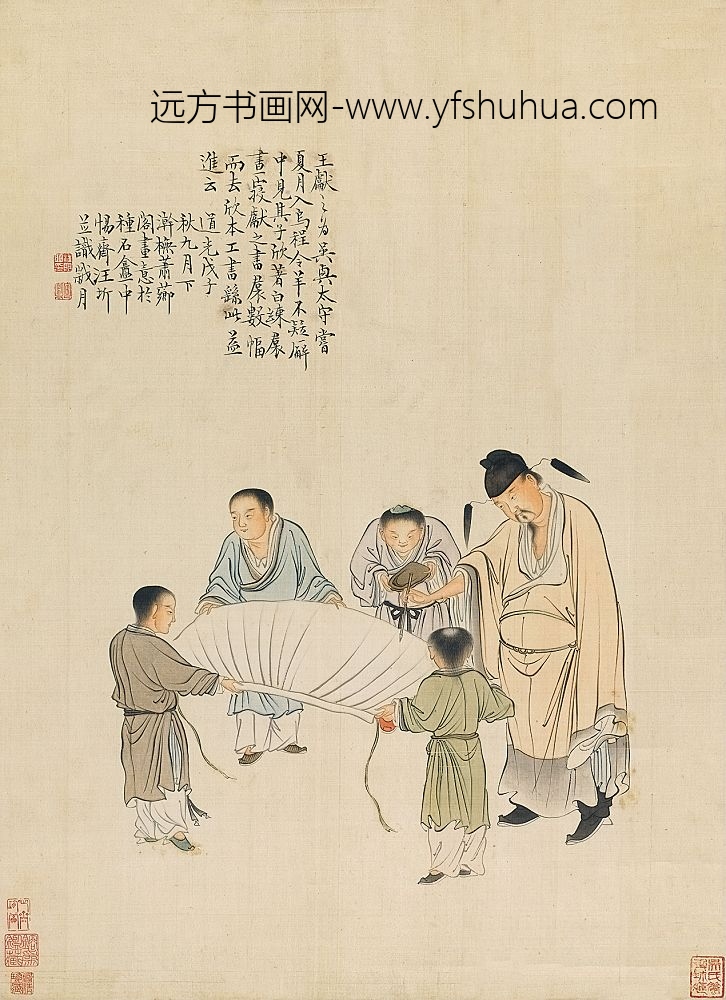 王献之_书裙图-清代版本