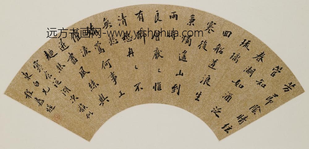程嘉燧_寒食泛湖扇面